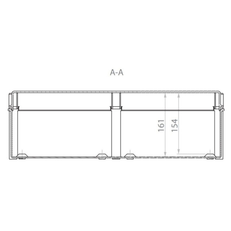 Пластикова розподільна коробка ETI 001102502 SB-64 (540x360x170) IP66