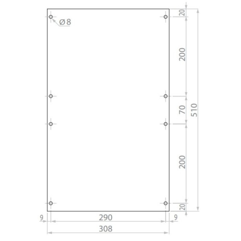 Пластикова розподільна коробка ETI 001102502 SB-64 (540x360x170) IP66