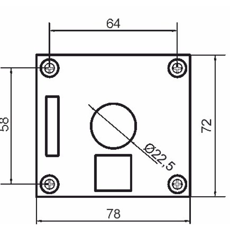 Одномісний пост керування Promfactor FP5-BOX1W6 з перемикачем "0-I"