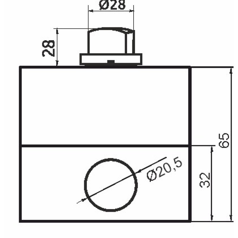 Одномісний пост керування Promfactor FP5-BOX1W6 з перемикачем "0-I"