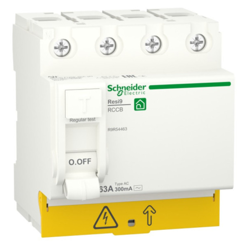 Дифференциальное реле Schneider Electric R9R54463 RESI9 3P+N 63A 300мА АС