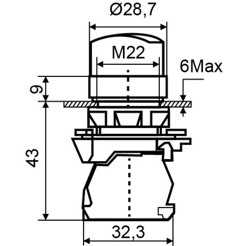 Перемикач Аско-Укрем TB5-AD21 (0-I) (A0140010156)