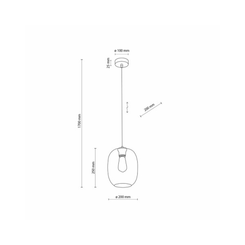 Підвісний світильник, люстра TK Lighting 5971 Elio E27 1x15W IP20 Чорний