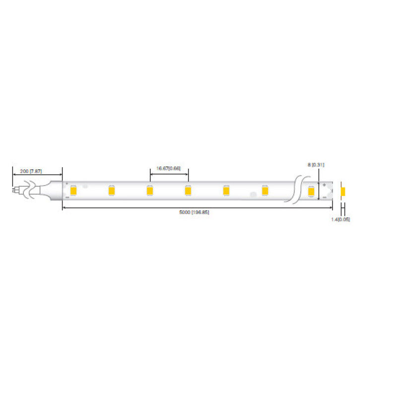 LED лента RISHANG 60-2835-12V-IP20 4.8W Blue 5м (RD0860TA-B)