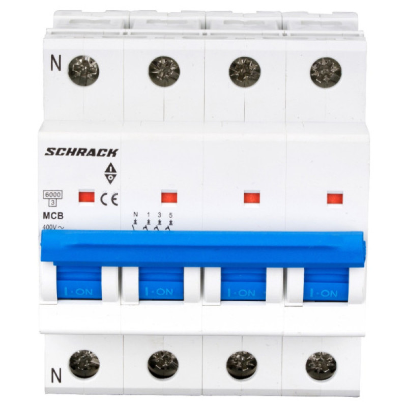 Автоматический выключатель Schrack BM617425 6кА 25А 4P х-ка C