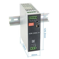 Блок питания Mean Well на DIN-рейку 240W DC48V 5A (XDR-240E-48)