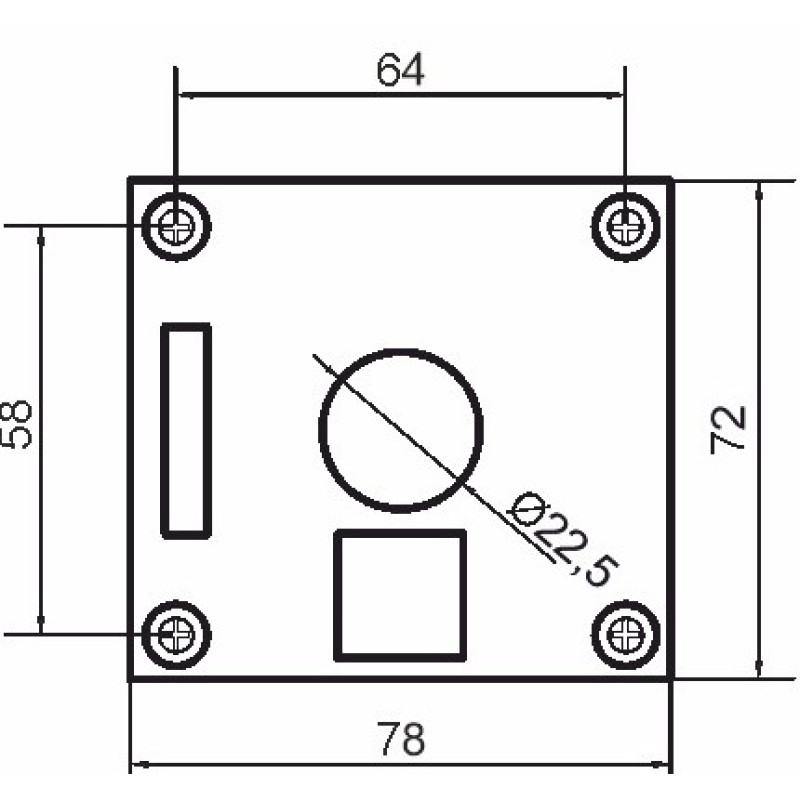 Одномісний пост керування Promfactor FP4-BOX1W6 з перемикачем "0-I"