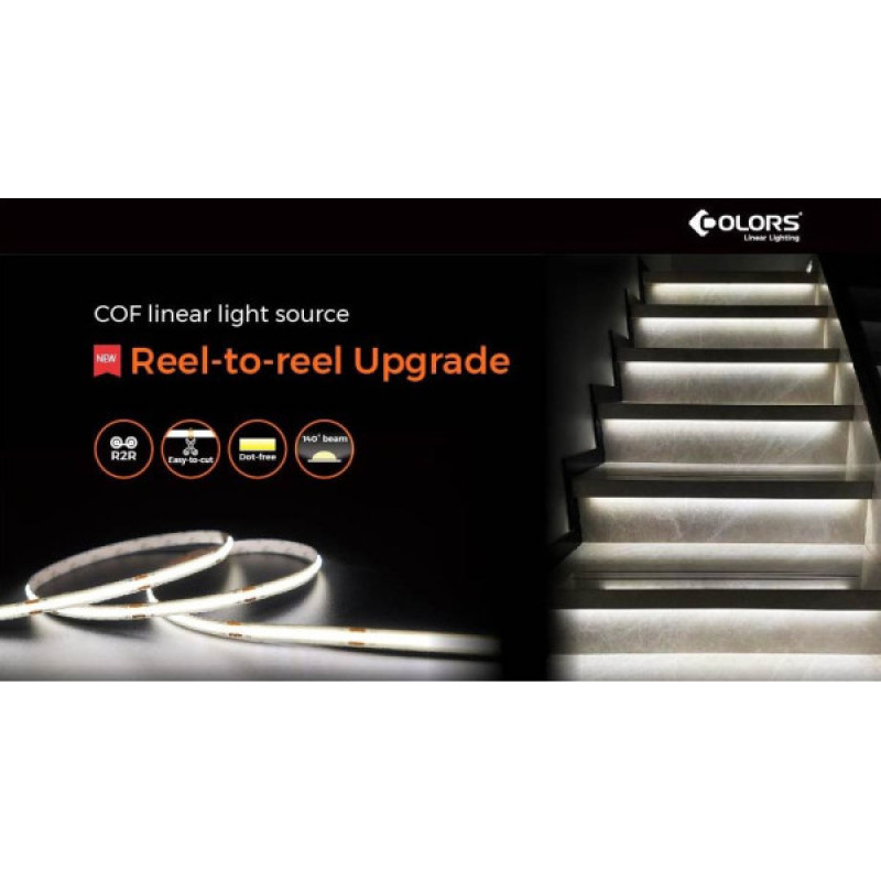 LED лента COLORS COB-24V-IP20 9.6W 750Lm 4000K 5м (DRF10-24V-8mm-NW)