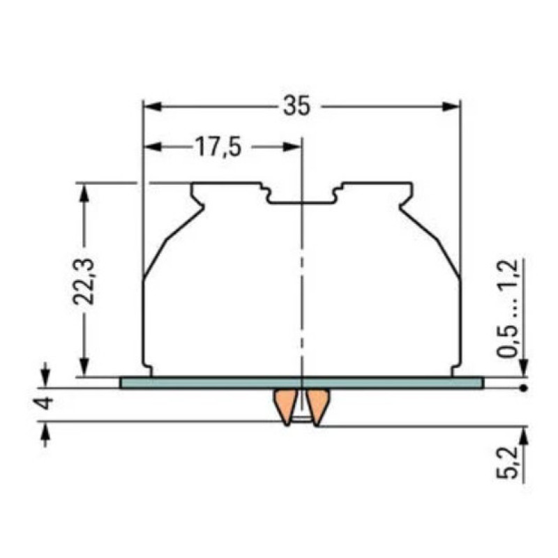Клема Wago 862-1505 PE-N-L1-L2-L3