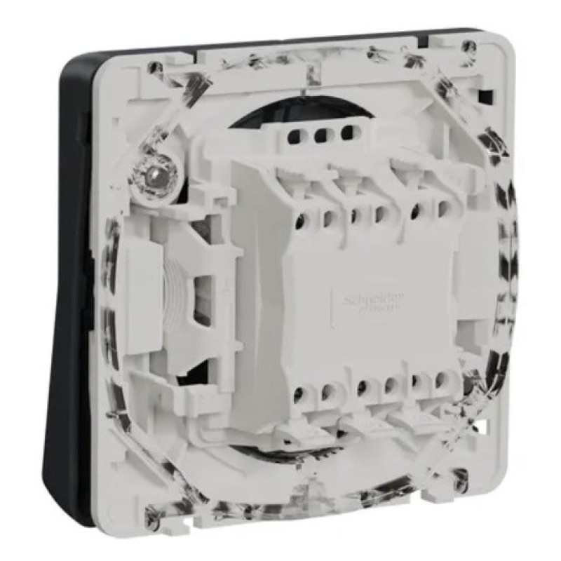 Прохідний 2-клавішний перемикач Schneider Electric MUR35019 (сх.6+6) IP55 (чорний)