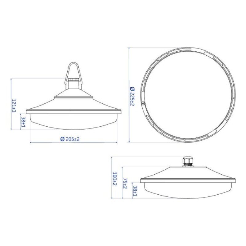 Светильник LED подвесной ДСП PIN 18W 1550Lm 5000K MW Sensor IP54 ( 174188 )