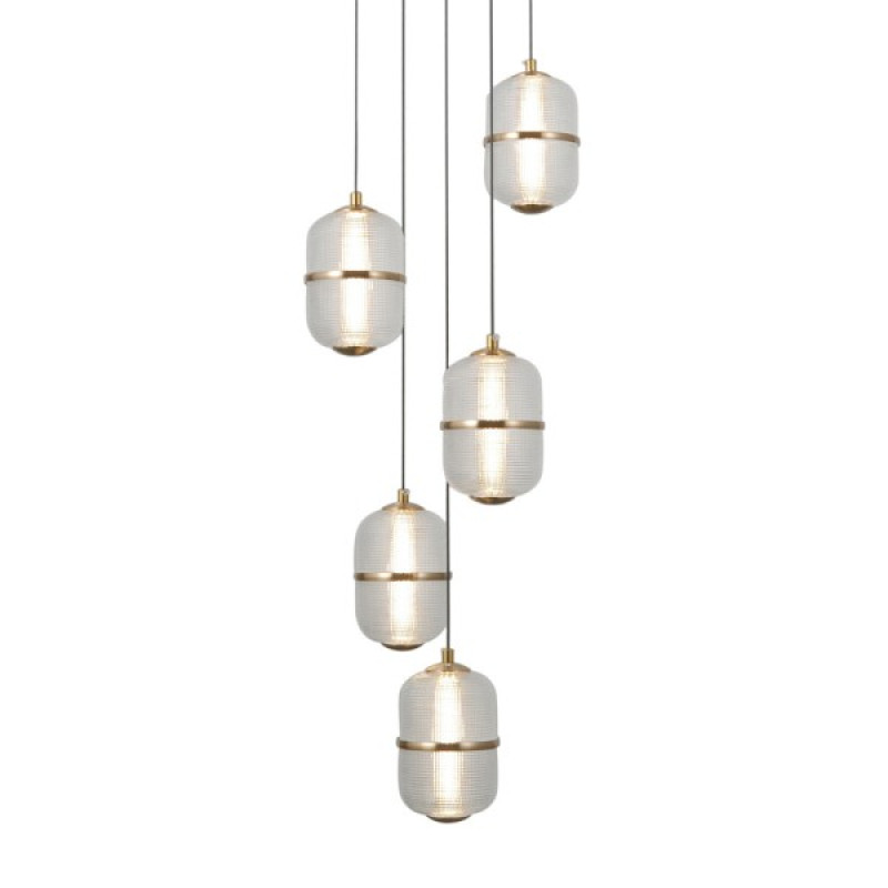 Подвесной светильник, люстра Italux PND-34375-5-BK Alani LED 5x28W 3000K 2184Lm IP20 черный
