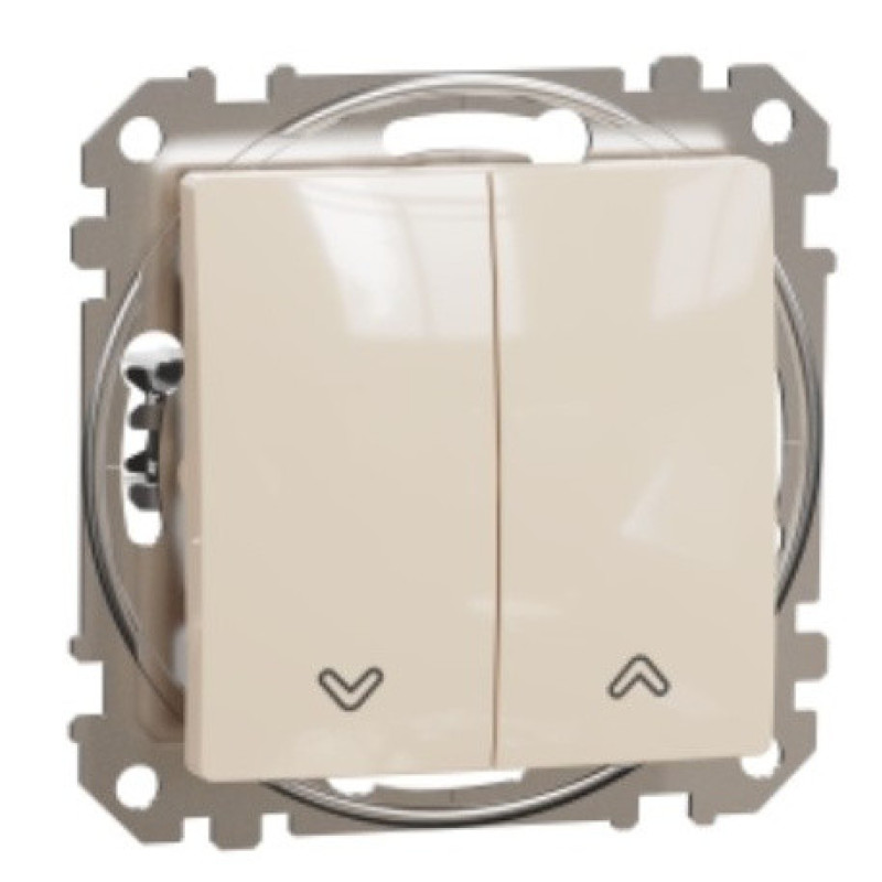Кнопковий вимикач Schneider Electric Sedna Design & Elements для жалюзі бежевий SDD112114