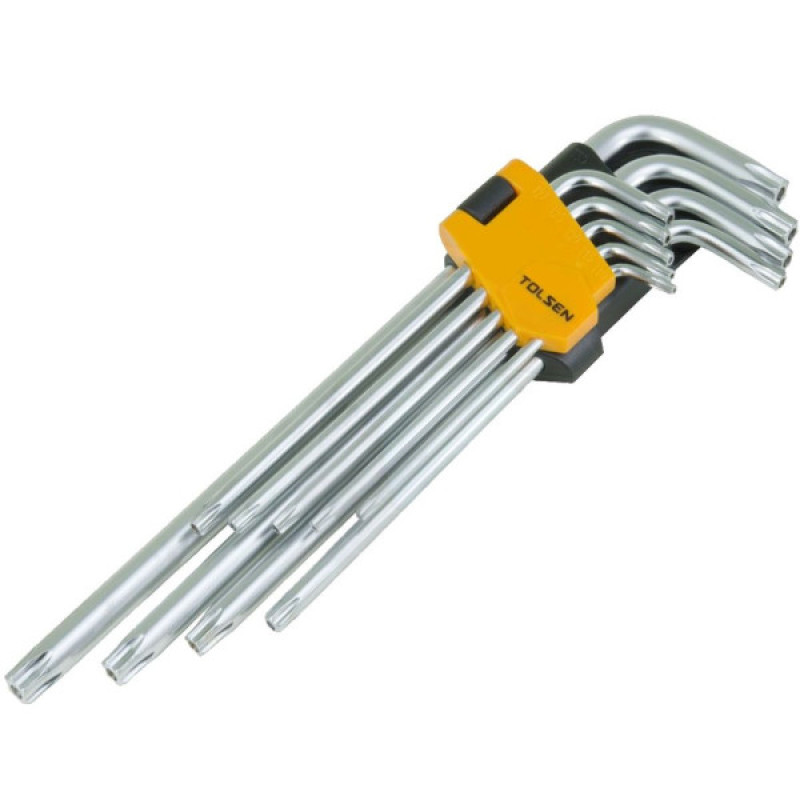 Комплект удлиненных ключей Tolsen (20057) Torx Т10-Т50 (9шт)