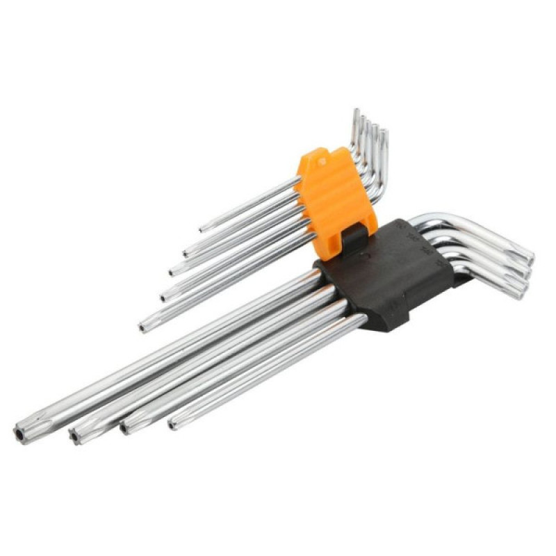 Комплект удлиненных ключей Tolsen (20057) Torx Т10-Т50 (9шт)