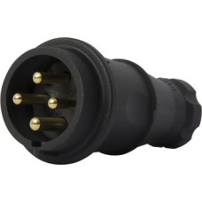 Четырехполюсная каучуковая переносная силовая вилка E.Next e.plug.rubber.060.16 16А (s9100035)