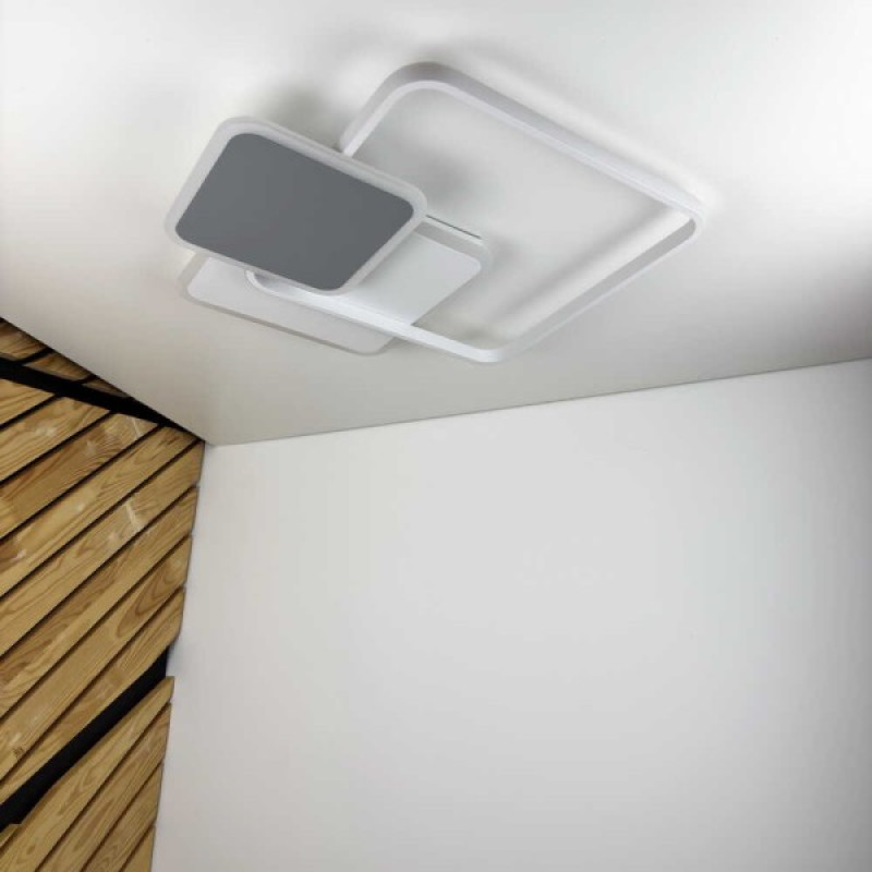 Светильник LED smart TRIO+пульт 80W 3000-6000K IP20 квадрат ( 220375 )