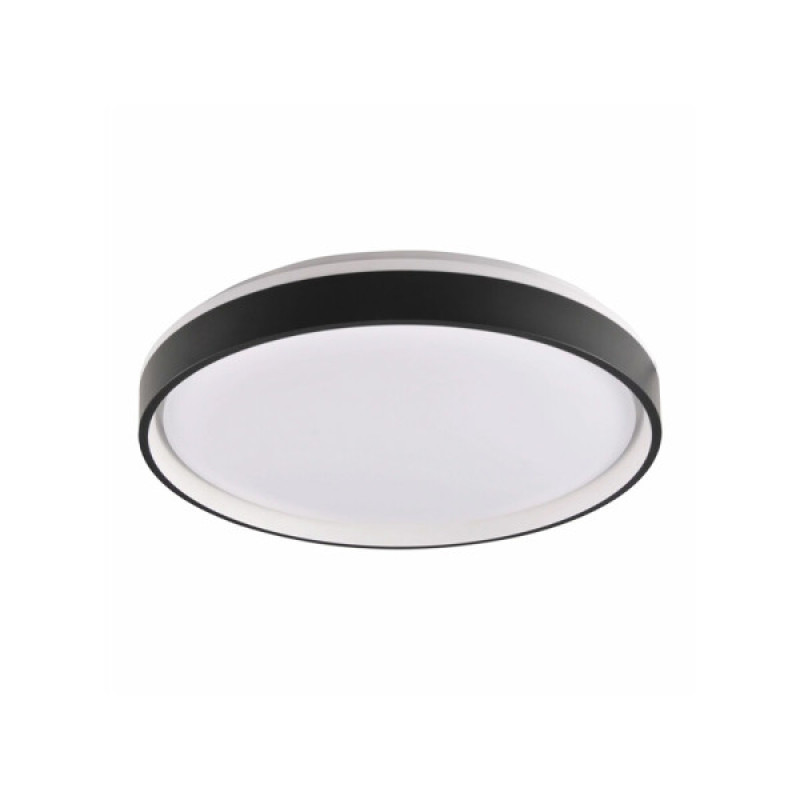 Люстра с пультом светодиодная, потолочный светильник Goldlux 326669 Jadwiga 40 Led 1x48W 3000K-6000K 5300Lm IP44 Bk
