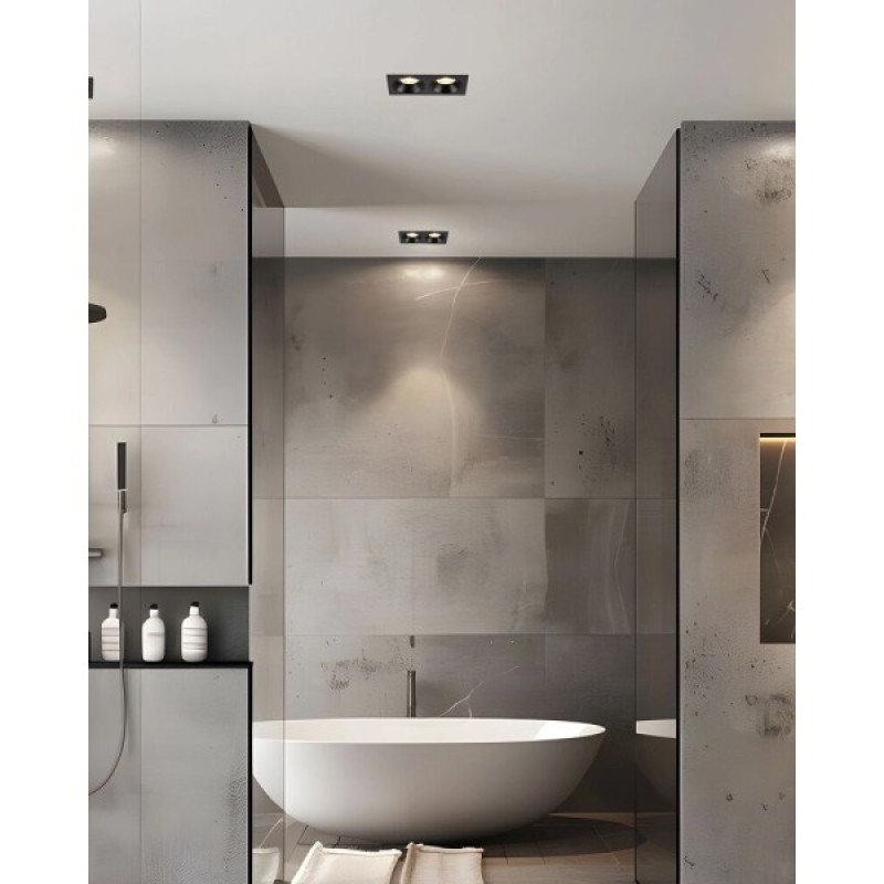 Точечный светильник TK Lighting 10579 Prisma Duo GU10 2x10W IP65 черный