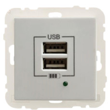 Розетка Logus 45439 TGE USB Charger type «A» 2А (лед)
