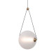 Підвісний світильник, люстра Italux PND-34361-M-HBR-OPAL Rastia LED 1x9W 3000K 975Lm IP20 золотий