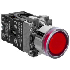 Кнопка Chint NP2-BW3465 1NO+1NC красная AC/DC 230В IP40 (574366)