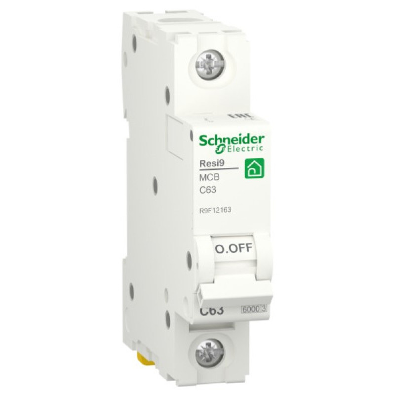 Автоматичний вимикач Schneider Electric R9F12163 RESI9 6кА 1P 63A C