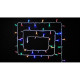 Вулична різнокольорова LED гірлянда Delux EN STRING 100LED (90012974) 10м (2х5м) 20 миготливих діодів IP44 білий шнур