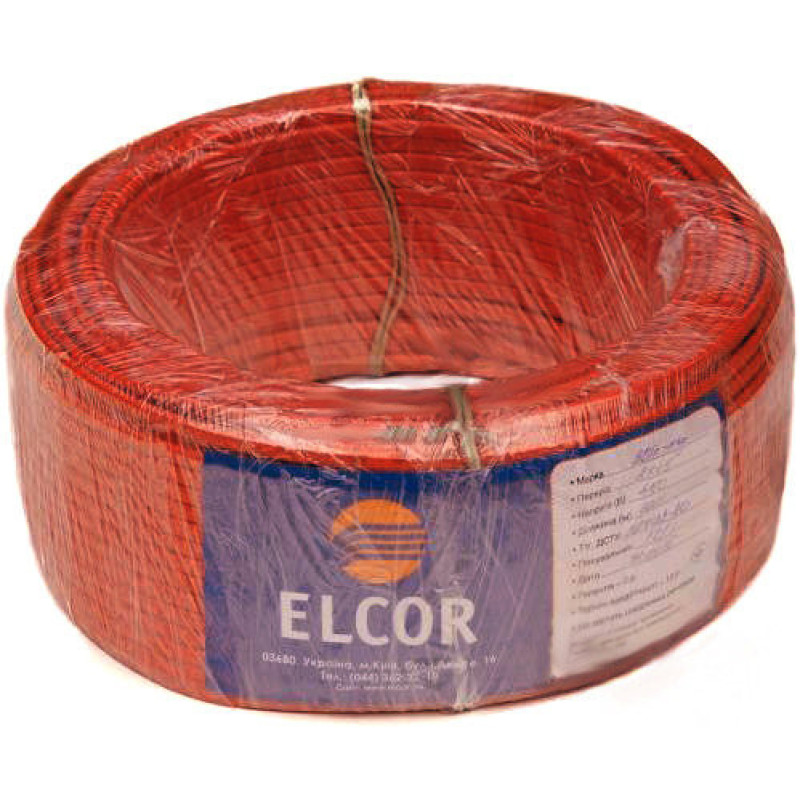 Червоний кабель ELCOR 110114 ВВГ-П НД 2х1,5