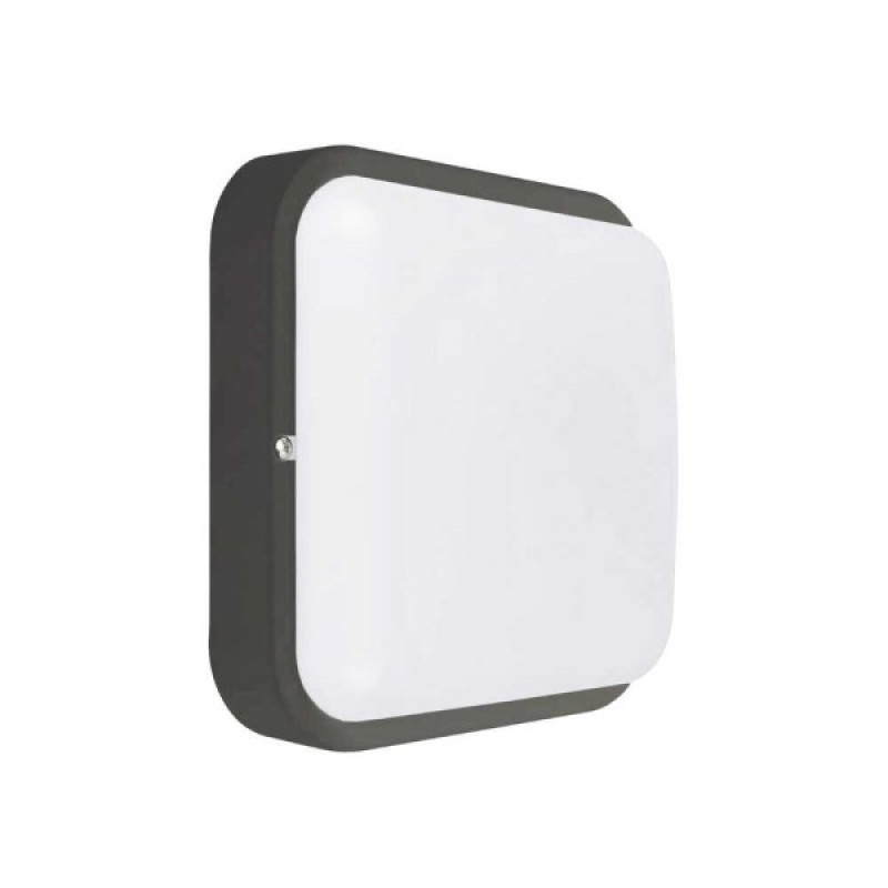 Светильник LED PiN ДББ Квадро 12W 5000K IP54 антрацит с датчиком ( 126128 )