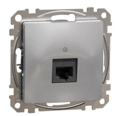 Компьютерная розетка Schneider Electric Sedna Design & Elements RJ45 кат. 5е UTP алюминий SDD113451