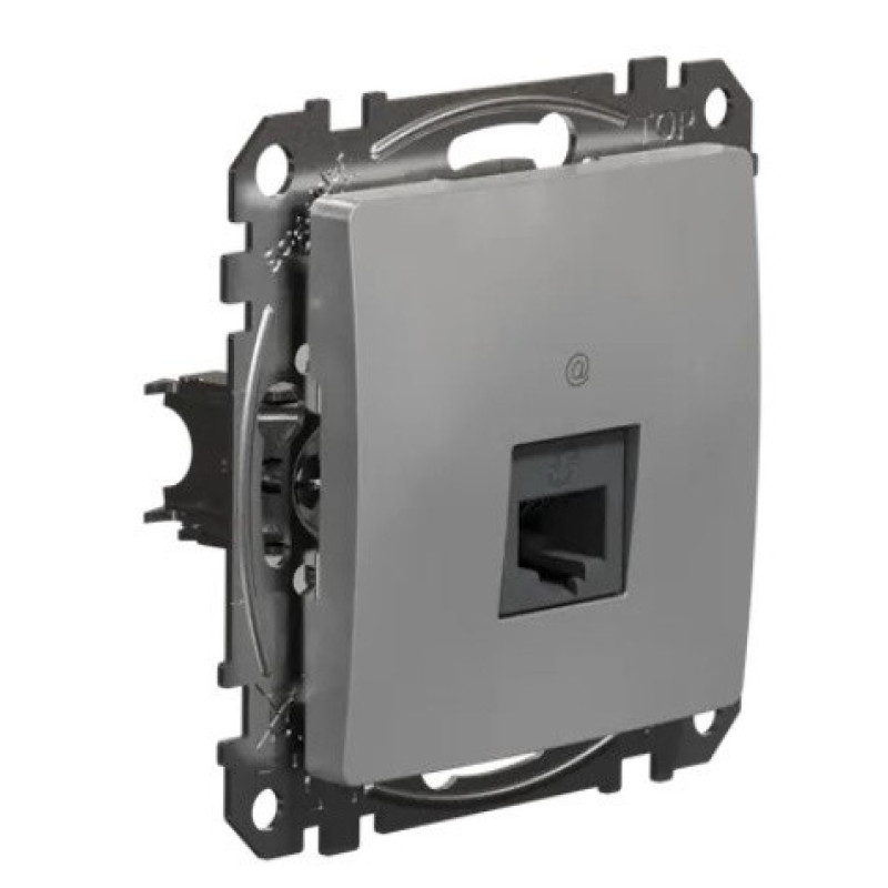 Компьютерная розетка Schneider Electric Sedna Design & Elements RJ45 кат. 5е UTP алюминий SDD113451