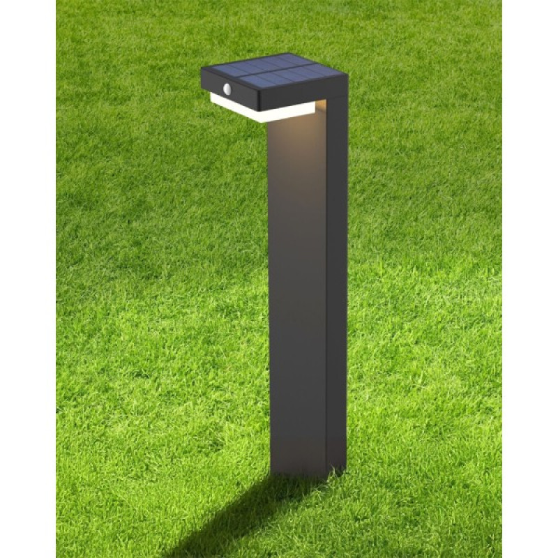 Уличный светильник на солнечной батарее Goldlux 329424 Mali LED 1x4.5W 4000K 400Lm IP44 черный