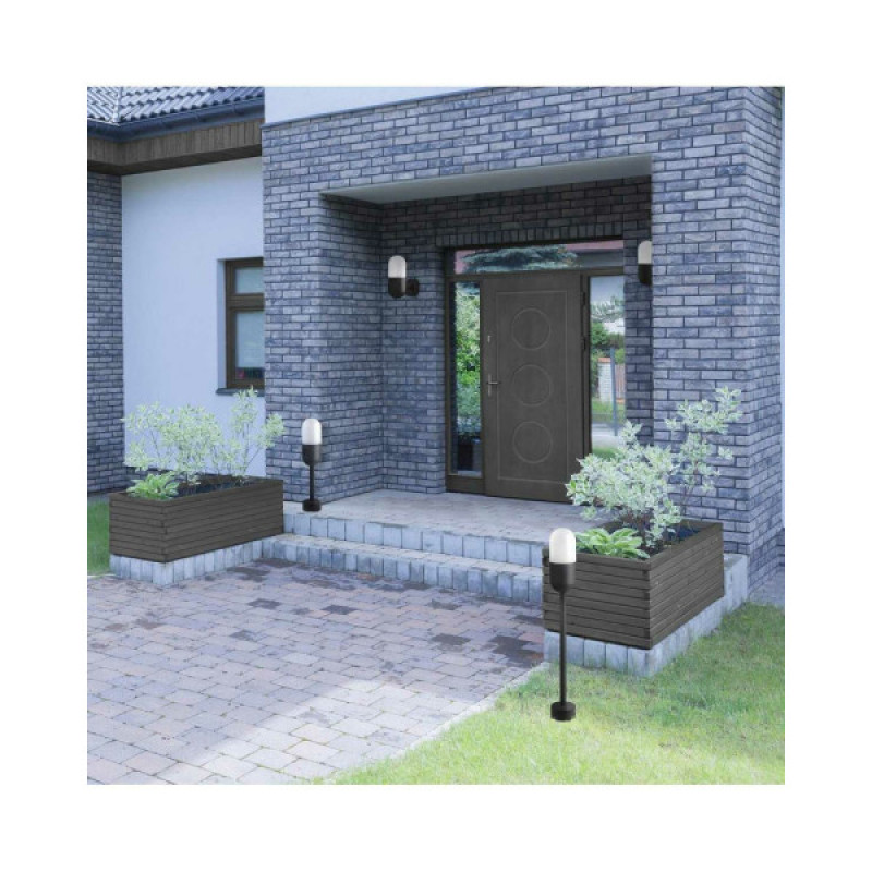 Вуличний світильник Goldlux 314161 Horten E27 1x10W IP44 GR