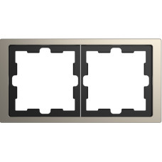 Двухместная рамка Schneider Electric D-Life MTN4020-6550 никель