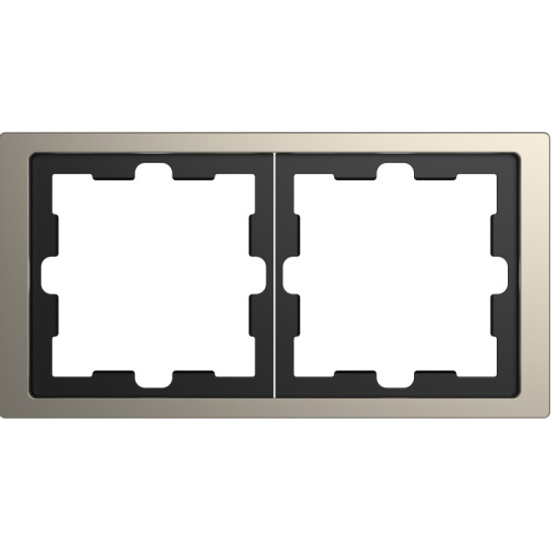 Двомісна рамка Schneider Electric D-Life MTN4020-6550 нікель
