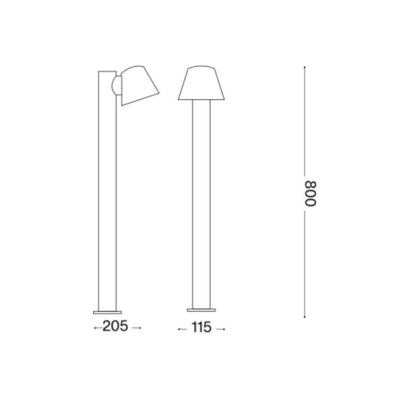 Уличный светильник Ideal Lux 322421 Gas GU10 1x35W IP43 черный