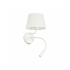 Бра, настенный светильник TK Lighting 10204 Maja E27+G9 1+1x15W+8W IP20 белый