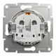 Розетка з заземленням та кришкою Schneider Electric Asfora без рамки біла (EPH3170121)