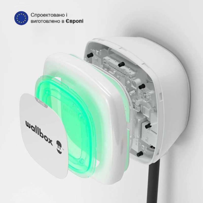 Зарядна станція Wallbox Pulsar Plus 22кВт Type 2 кабель 5м біла (PLP1-0-2-4-9-001)