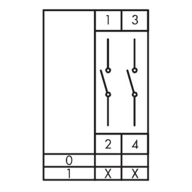 Кулачковый переключатель EMAS PS050AK331 ON-OFF (0-1) 50А