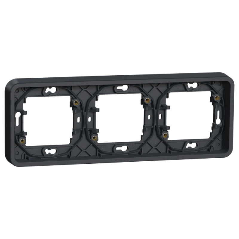 Горизонтальная 3-постовая рамка Schneider Electric MUR34109 IP55 (черный)