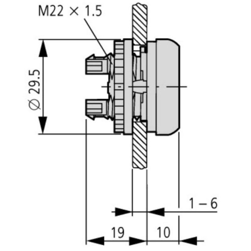 Головка кнопки Eaton Moeller M22-DL-G