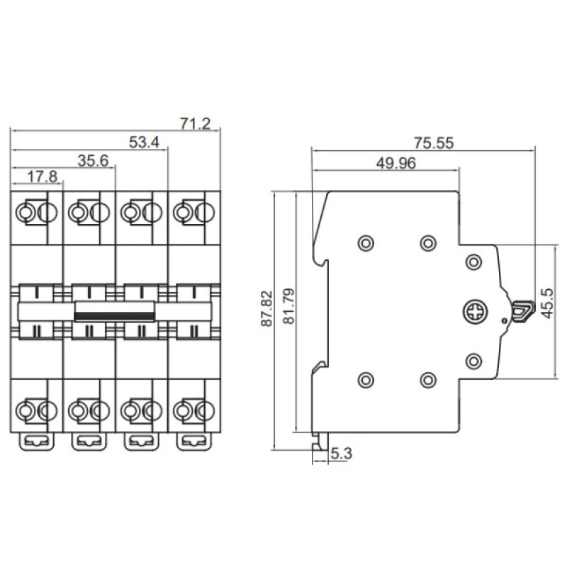 Переключатель нагрузки NOARK Ex9BT3G 3CO 40A EU I-0-II (113928)