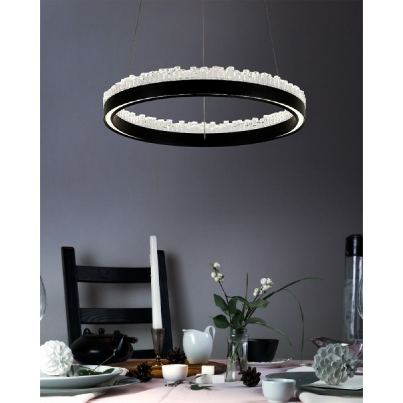 Підвісний світильник, люстра Zuma Line PD2304400R-MB Regi LED 1x30W 3000K/4000K/5000K 1540Lm IP20 чорний (5905316632172)
