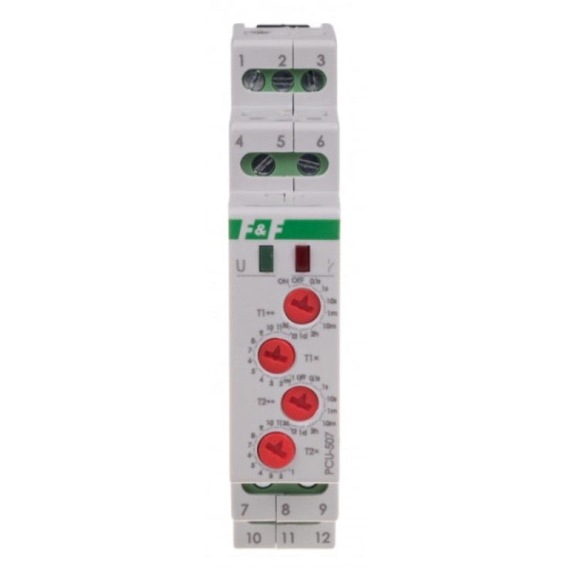 Електронне реле часу F&F PCU-507 195-253В AC 2х8А