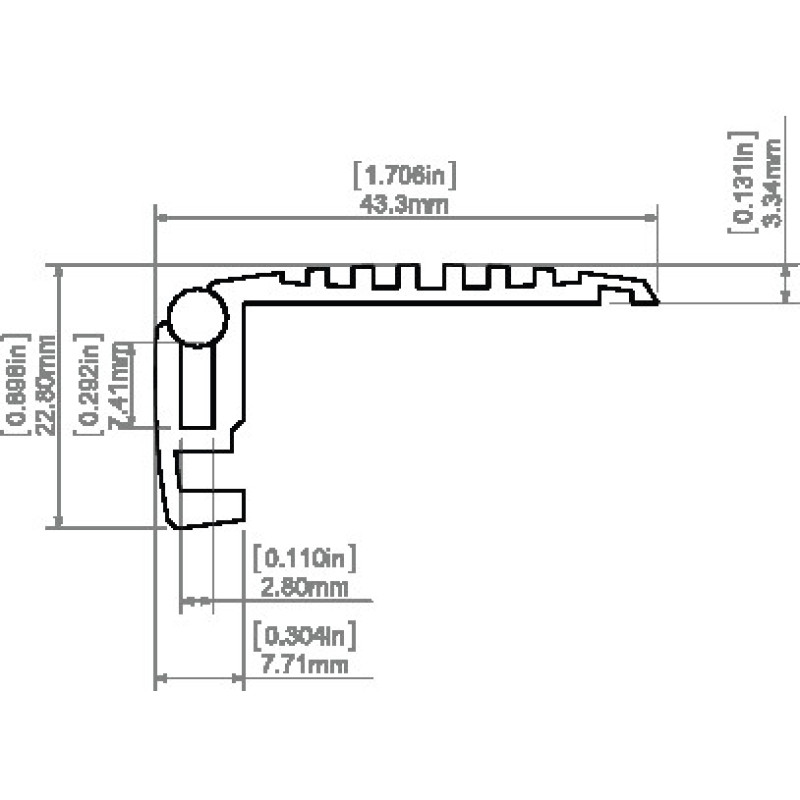 LED-профиль KLUS STEKO черный, 2 метр (KLUS_A18018A07_2)