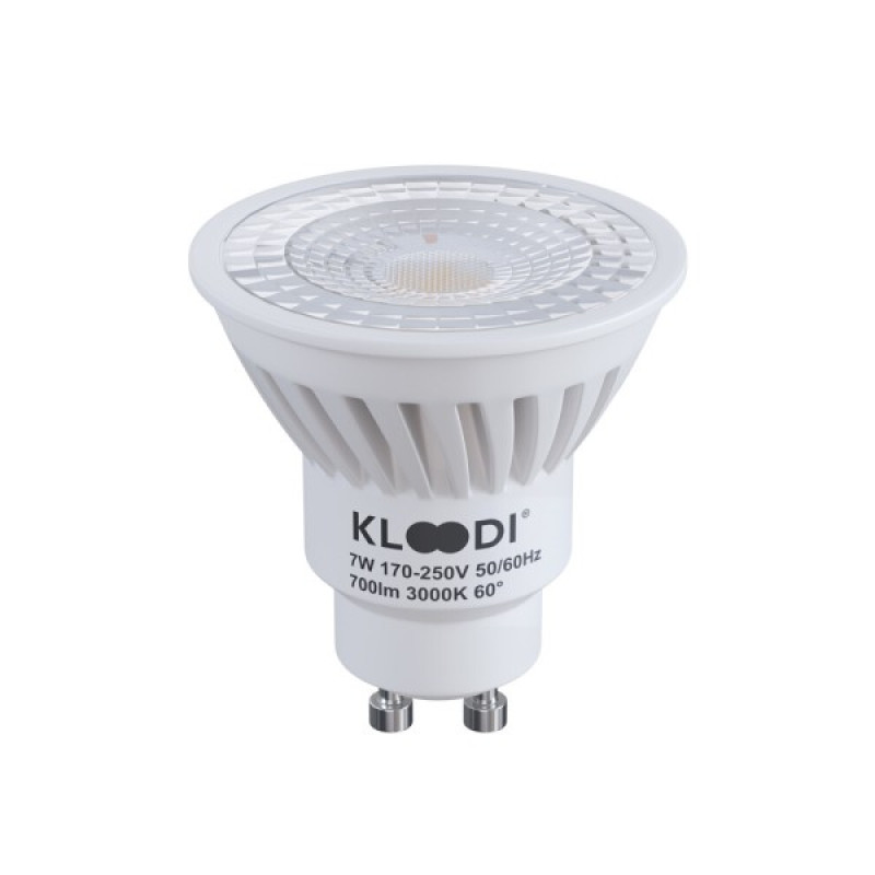 Светодиодная лампочка Kloodi KDGU10-7WSMD 3K 60D DIM GU10 700Lm IP20