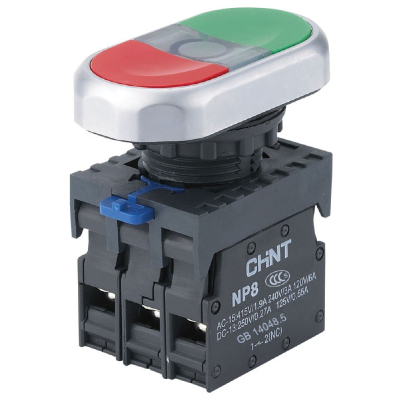 Двойная кнопка Chint NP8-20S 2NO IP65 (667319)