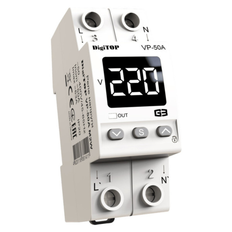 Реле напруги DigiTOP VP-50A M2W